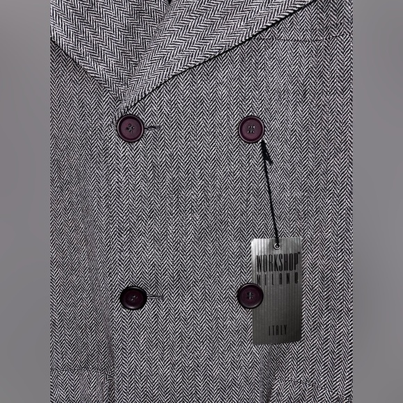 Vintage Workshop Milano Gray Trench Coat - Picture 2 of 12